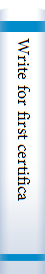 Write for first certificate