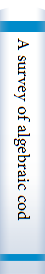 A survey of algebraic coding theory; lectrures held at the deparment for automation information July 1970