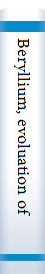 Beryllium, evoluation of deposits during prospecting and exploratory work