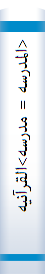 <المدرسه = مدرسه>القرآنیه یحتوی علی التفسیر الموضوعی للقرآن الکریم و بحوث فی علوم القرآن و مقالات قرآنیه